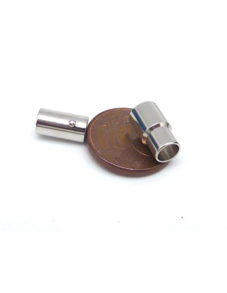 Fermoir aimanté pour cordon 4mm argenté