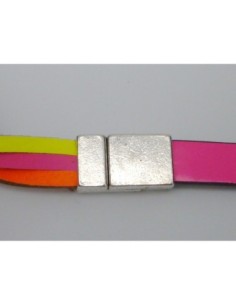 Fermoir magnétique en métal argenté pour lanière de 9mm 2