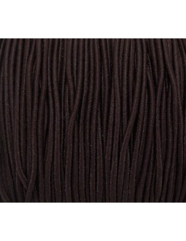Cordon élastique marron foncé 1mm