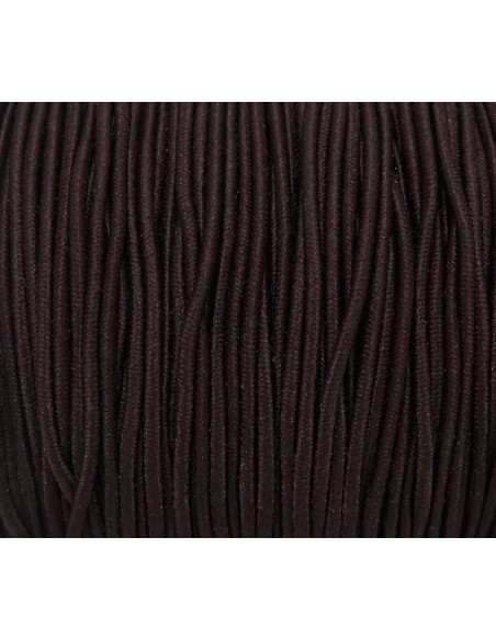 Cordon élastique marron foncé 1mm