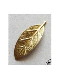 Estampe feuille Vintage Années 60-70 en laiton doré