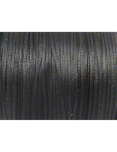 R-5m Fil polyester ciré plat 1mm de couleur noir
