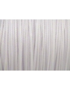 R-5m Fil polyester ciré plat 1,5mm de couleur blanc 2