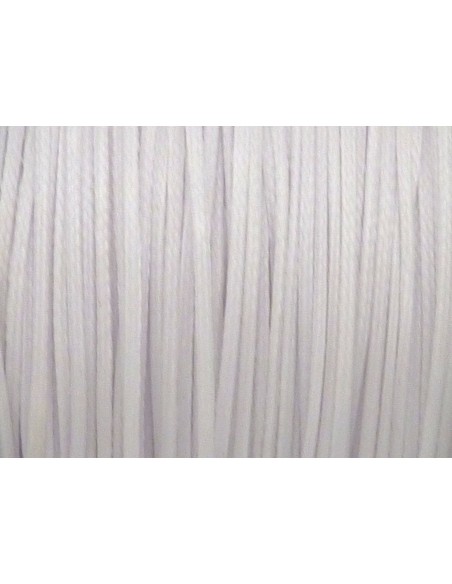 R-5m Fil polyester ciré plat 1,5mm de couleur blanc