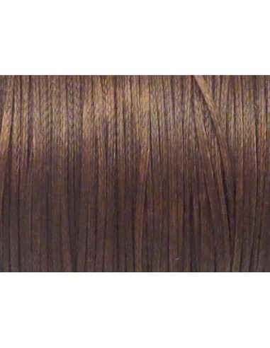 R-5m Fil polyester ciré plat 1mm de couleur marron