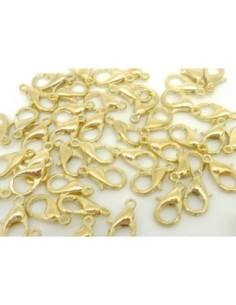 R-50 Fermoirs mousqueton 12mm en métal doré pâle