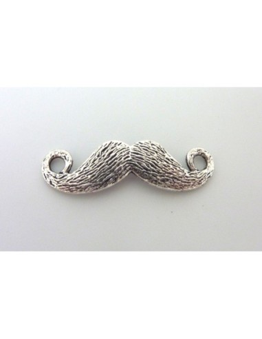 Pendentif moustache argenté