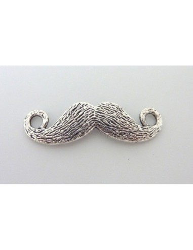 Perle de jonction moustache argenté
