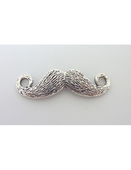 Perle de jonction moustache argenté