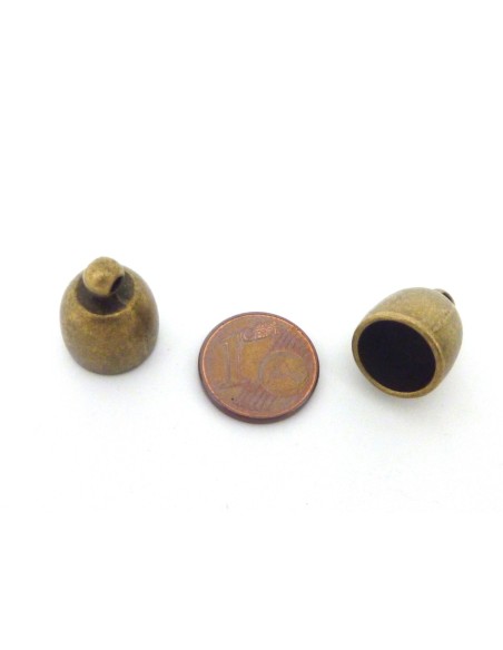 Embout bronze pour cordon de 10mm en métal