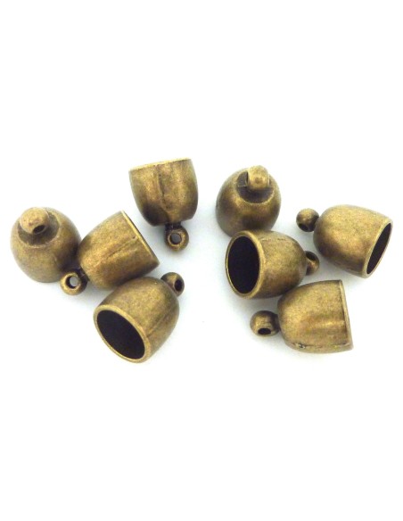 Embout pour cordon de 10mm en métal de couleur bronze pas cher