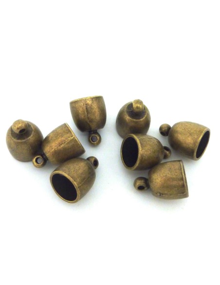 Embout pas cher pour cordon de 10mm en métal de couleur bronze