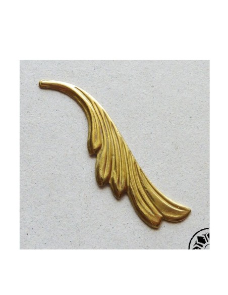 Estampe feuille Vintage en laiton