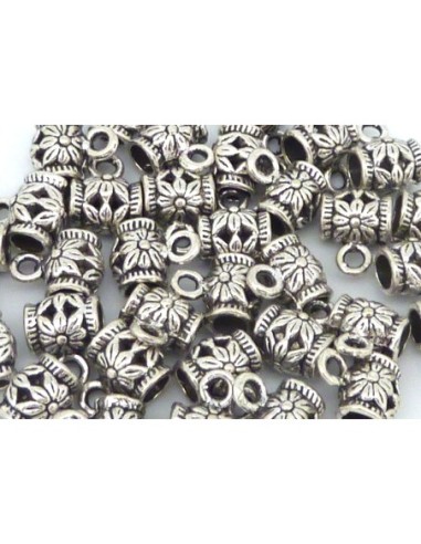 Support breloque 10mm en métal argenté