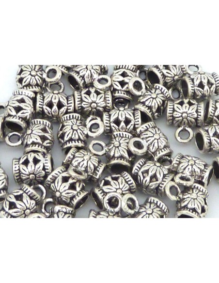 Support breloque 10mm en métal argenté