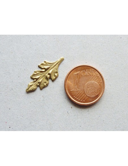 Estampe Vintage en laiton forme feuille