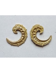 Cabochon, estampe arabesque filigrane Vintage Années 50... 2