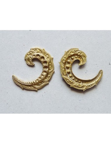 Cabochon, estampe arabesque filigrane Vintage...