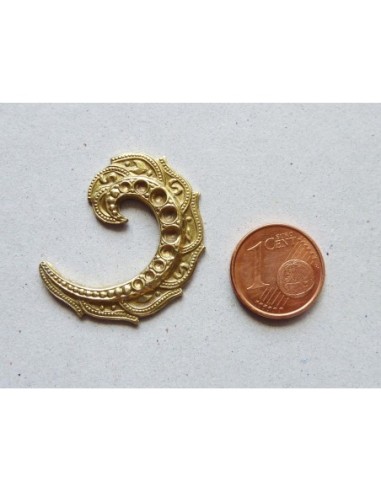 Cabochon, estampe arabesque filigrane Vintage...