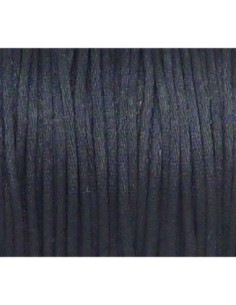 cordon pour bijoux noir - Queue de rat 1mm brillant, satiné ficelle chinoise 2