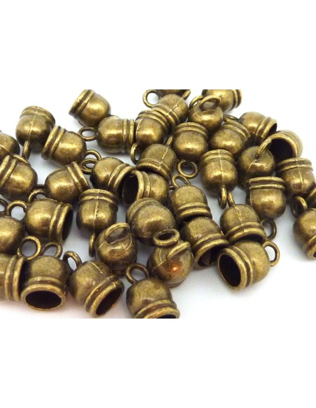 Embout rond pour cordon cuir 6mm