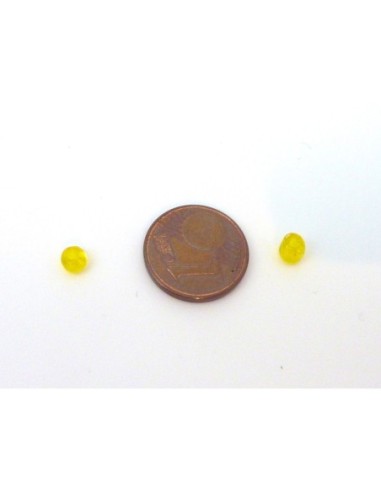 Perles de rocaille de couleur jaune transparent en verre