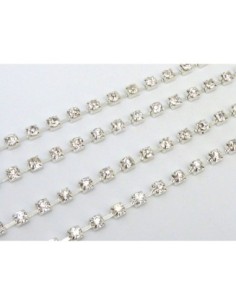 Chainette strass argenté