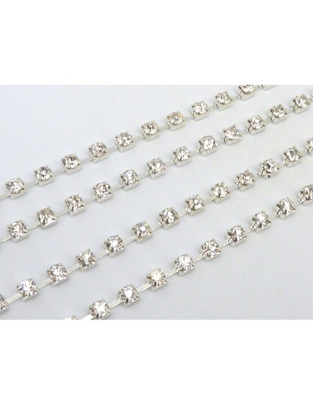 Chainette strass argenté