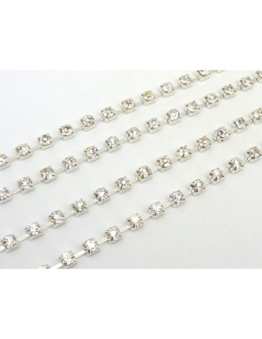 Chaine strass argenté