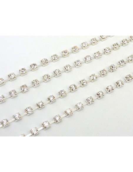 Chaine strass argenté