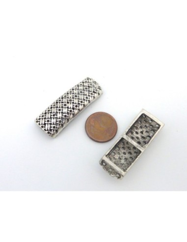 R-5 Perles passant rectangle filigrane 37mm en...
