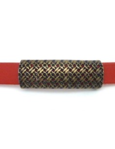 Perle passant rectangle filigrane 37mm en métal de... 2