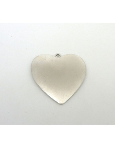 Coeur en métal argenté pour la création de bijoux, porte clef