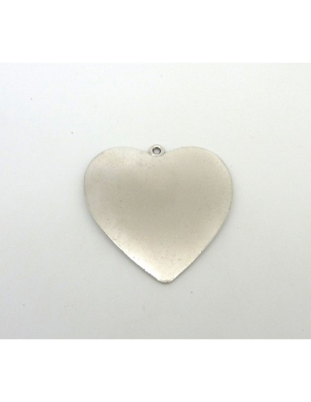 Coeur en métal argenté pour la création de bijoux, porte clef