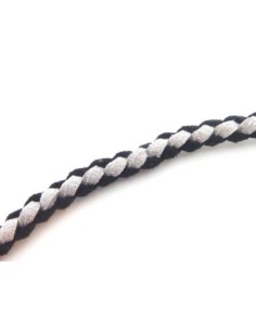 Cordon suédine pailleté gris argenté 3mm 2