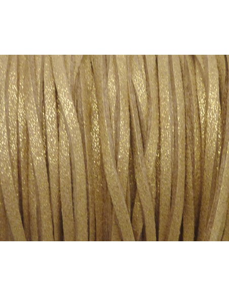 Suédine doré pâle pailleté 3mm pour création DIY