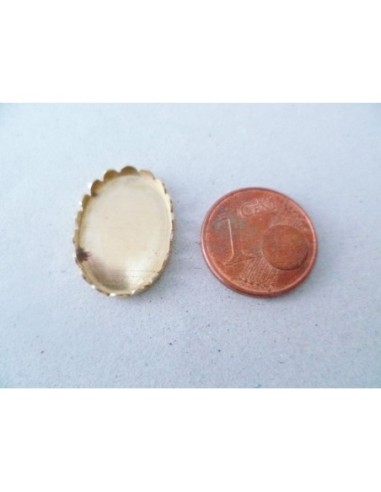 Support cabochon vintage en laiton pour cabochon 13mm x 18mm