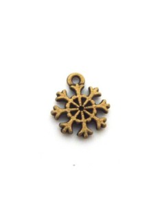 20 Breloques flocon de neige, étoile 13,3mm en métal de... 2