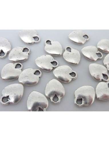 R-20 Breloques coeur 10,1mm légèrement bombé en...