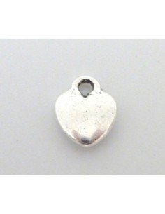 R-50 Breloques coeur 10,1mm légèrement bombé en métal... 2