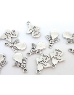  Breloque ange en métal argenté