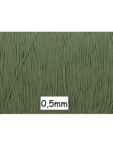 Fil élastique 0,5mm de couleur vert asperge