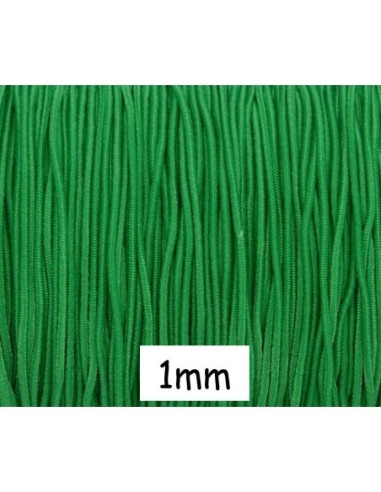 Fil élastique 1mm vert herbe