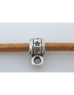 Mini perle support breloque étoile 9mm en métal argenté 2