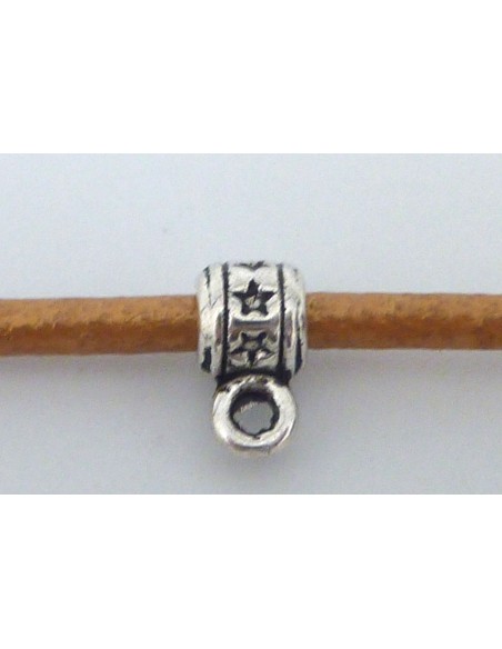 Perle support breloque étoile 9mm en métal argenté pas chère Perle support breloque étoile 9mm en métal argenté pas chère