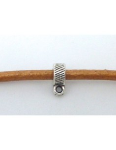 Bélière argenté pour cuir de 3mm