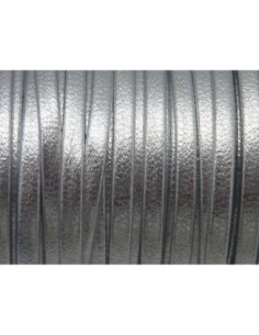 lanière simili cuir de couleur argenté 3mm