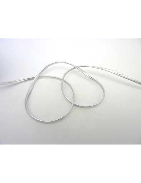 lanière simili cuir de couleur argenté 3mm