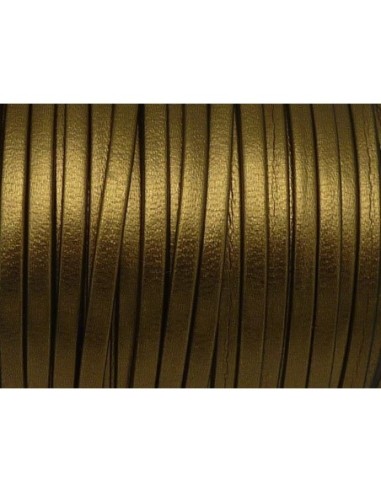 1m Lanière simili cuir 3mm de couleur doré très...