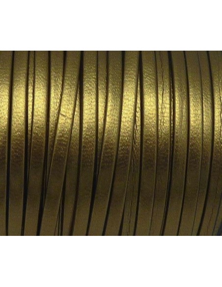 1m Lanière simili cuir 3mm de couleur doré très belle qualité